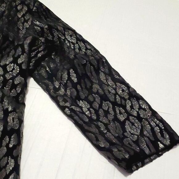 HOST PICK Bamboo Traders Black Leopard Print Boxy Long Sleeve Jacket - Picture 6 of 9